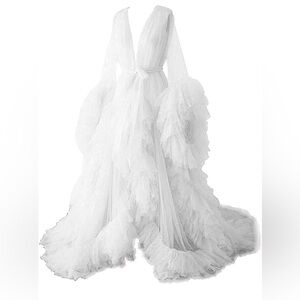 Elegant White Tulle Gown